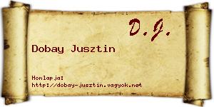 Dobay Jusztin névjegykártya